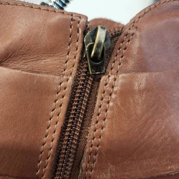 Steven By Steve Madden Women Sz 6.5 Brown Leather Buckle Ankle Fashion Boot Boot - Picture 11 of 11